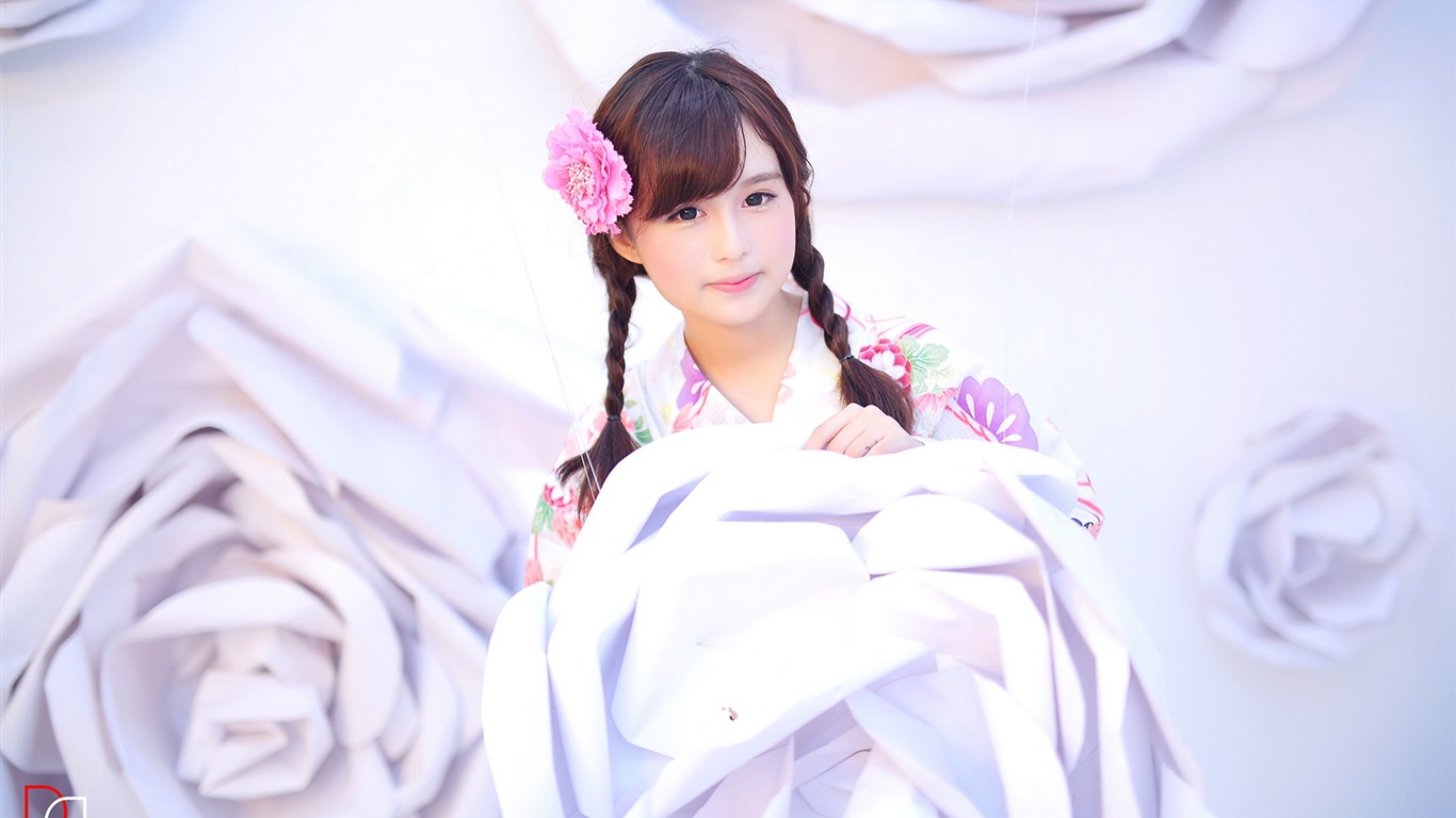 清純可愛年輕的亞洲女孩 高清壁紙合集(五) #8 - 1366x768