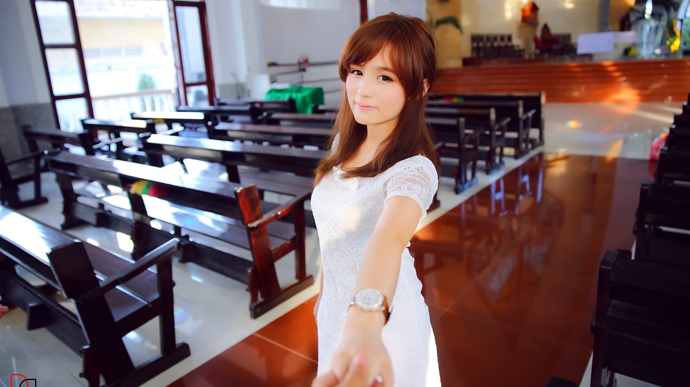 清純可愛年輕的亞洲女孩 高清壁紙合集(五) #11 - 1366x768
