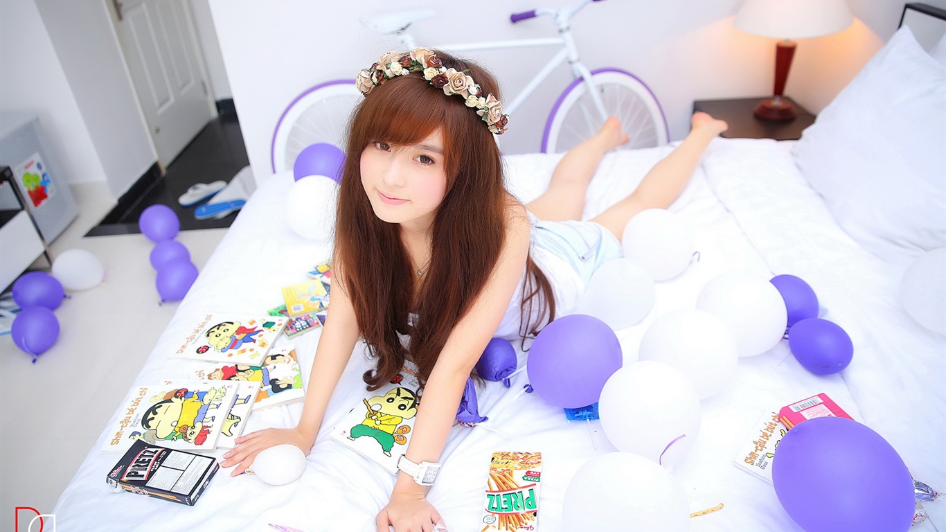 Reine und schöne junge asiatische Mädchen HD-Wallpaper  Kollektion (5) #21 - 1366x768
