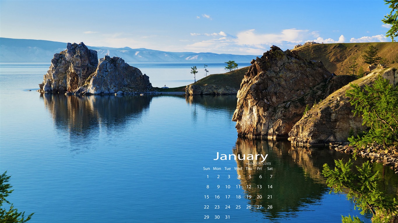 January 2017 calendar wallpaper (1) #3 - 1366x768