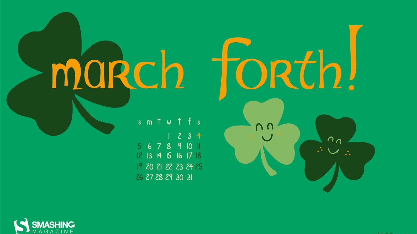 March 2017 calendar wallpaper (2) #12 - 1366x768