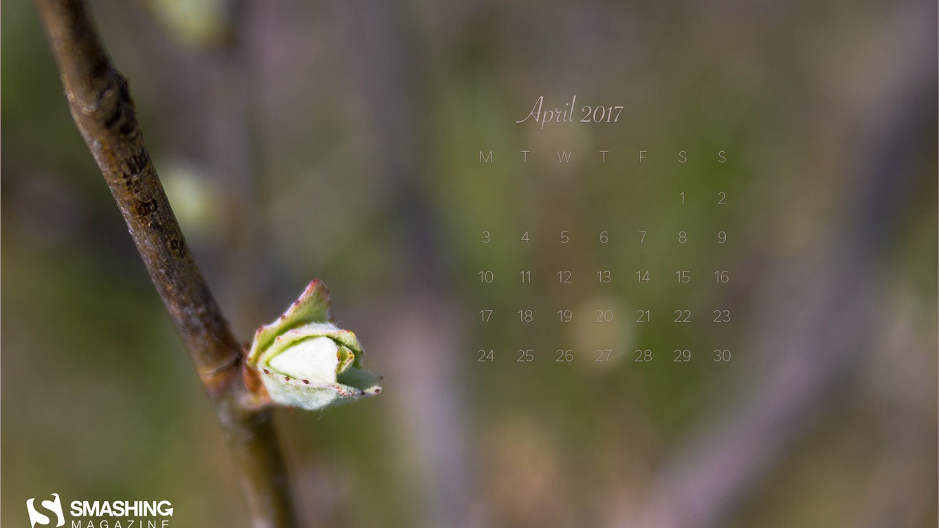 Fondo de pantalla calendario abril 2017 (1) #19 - 1366x768