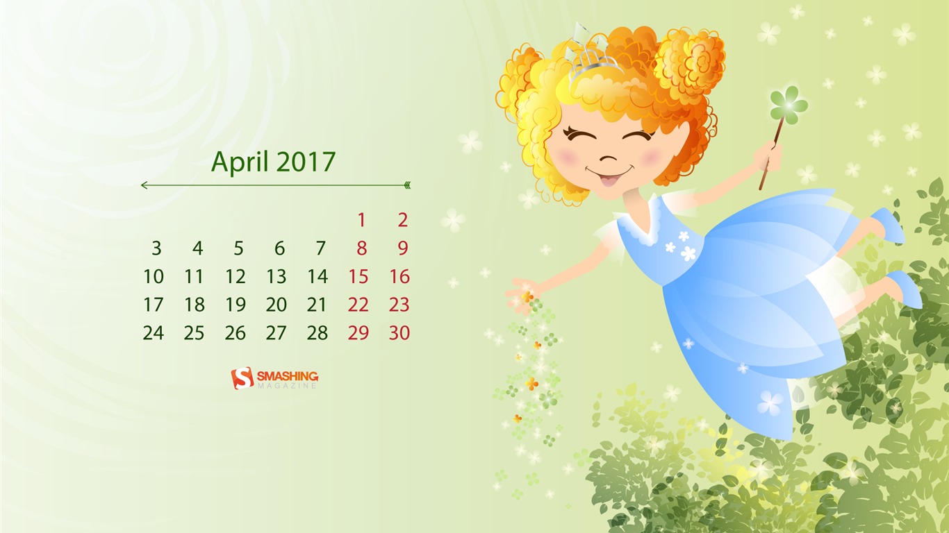 2017年4月 月历壁纸(二)11 - 1366x768