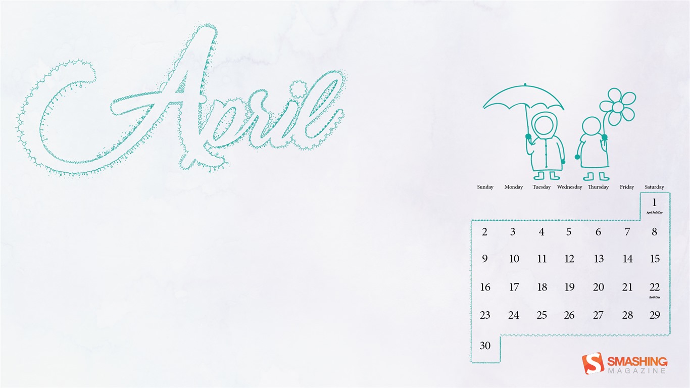 Fondo de pantalla calendario abril 2017 (2) #12 - 1366x768