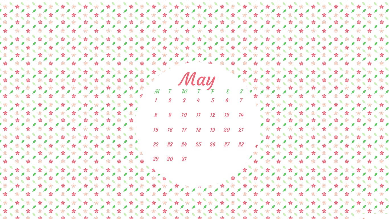 2017年5月 月曆壁紙 #8 - 1366x768
