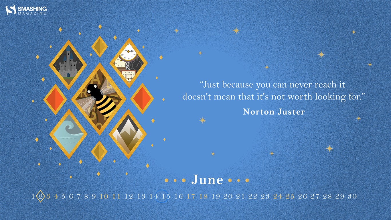 June 2017 calendar wallpaper #6 - 1366x768