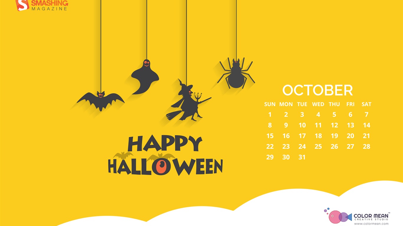 October 2017 calendar wallpaper #19 - 1366x768