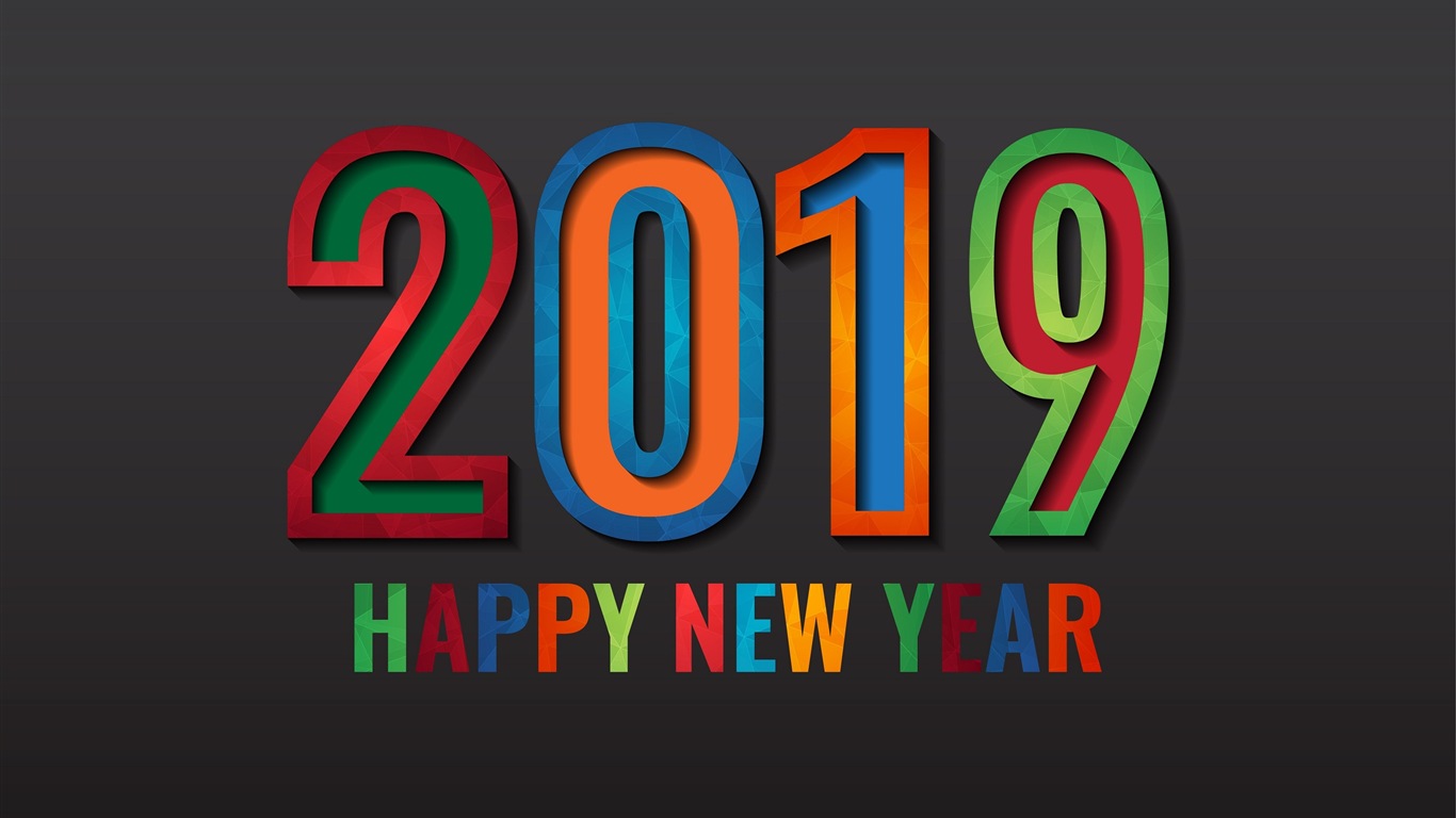 Šťastný nový rok 2019 HD tapety #6 - 1366x768