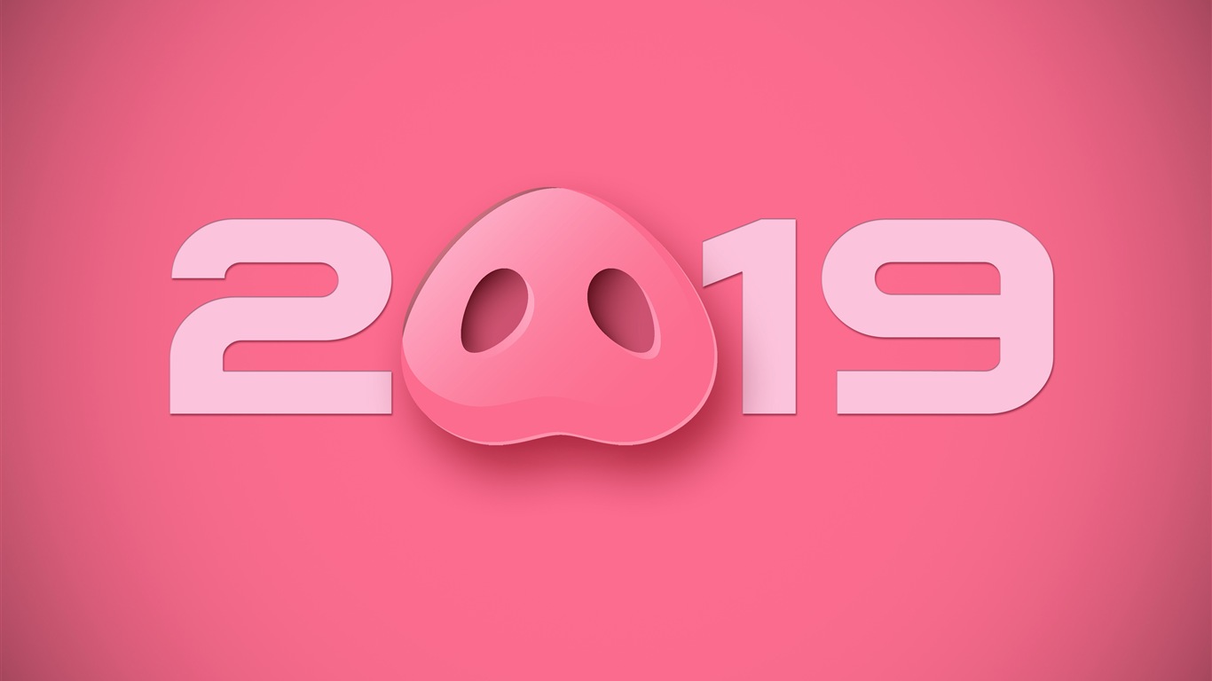 Happy New Year 2019 HD wallpapers #14 - 1366x768
