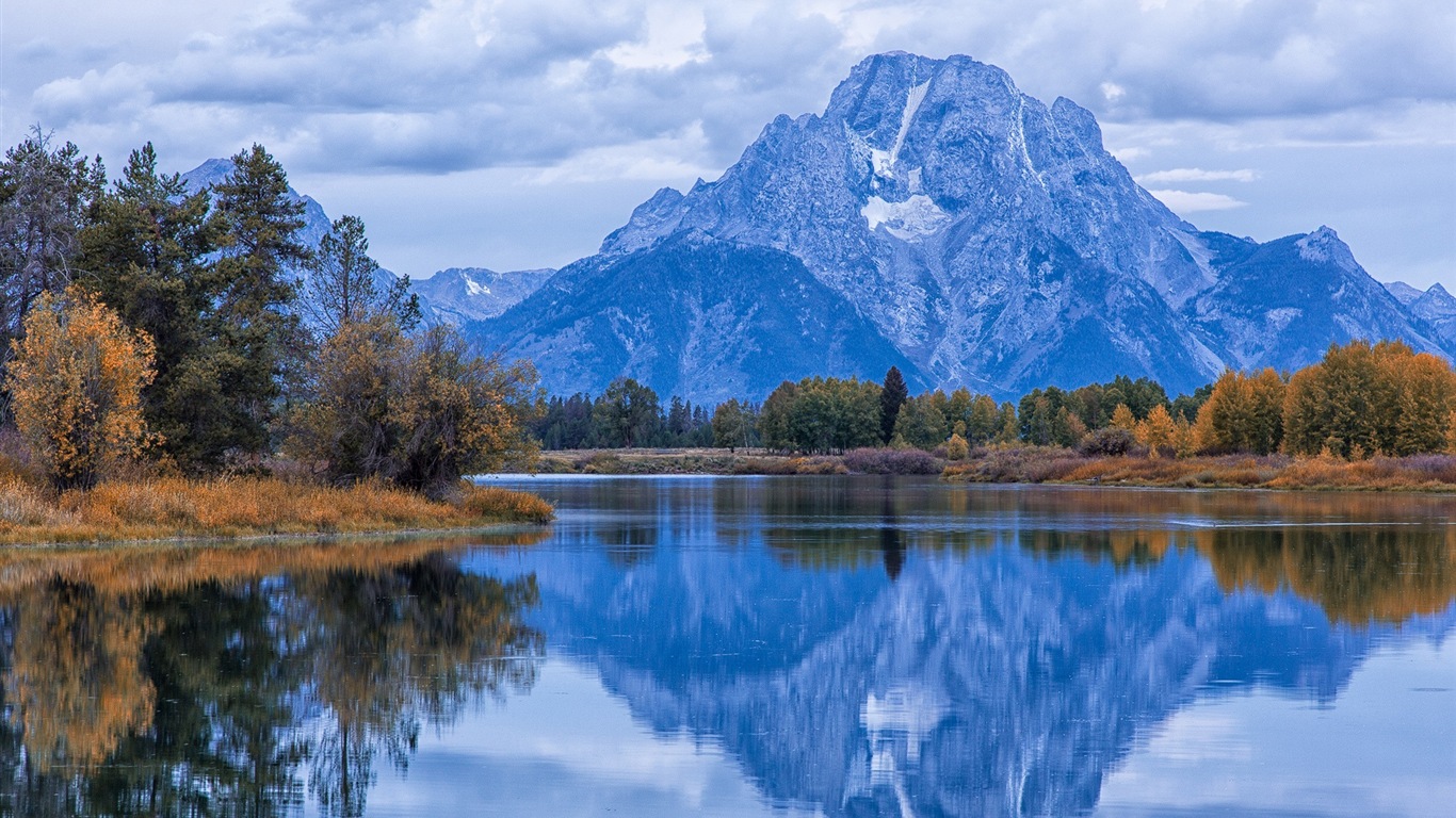 アメリカグランドティトン国立公園、自然の風景のHDの壁紙 #2 - 1366x768