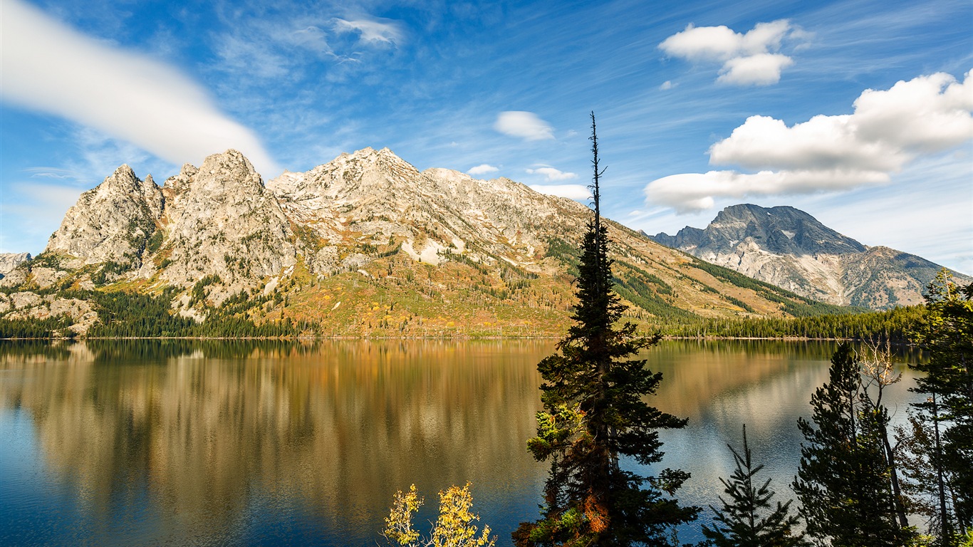 USA Grand Teton National Park nature landscape HD wallpapers #9 - 1366x768