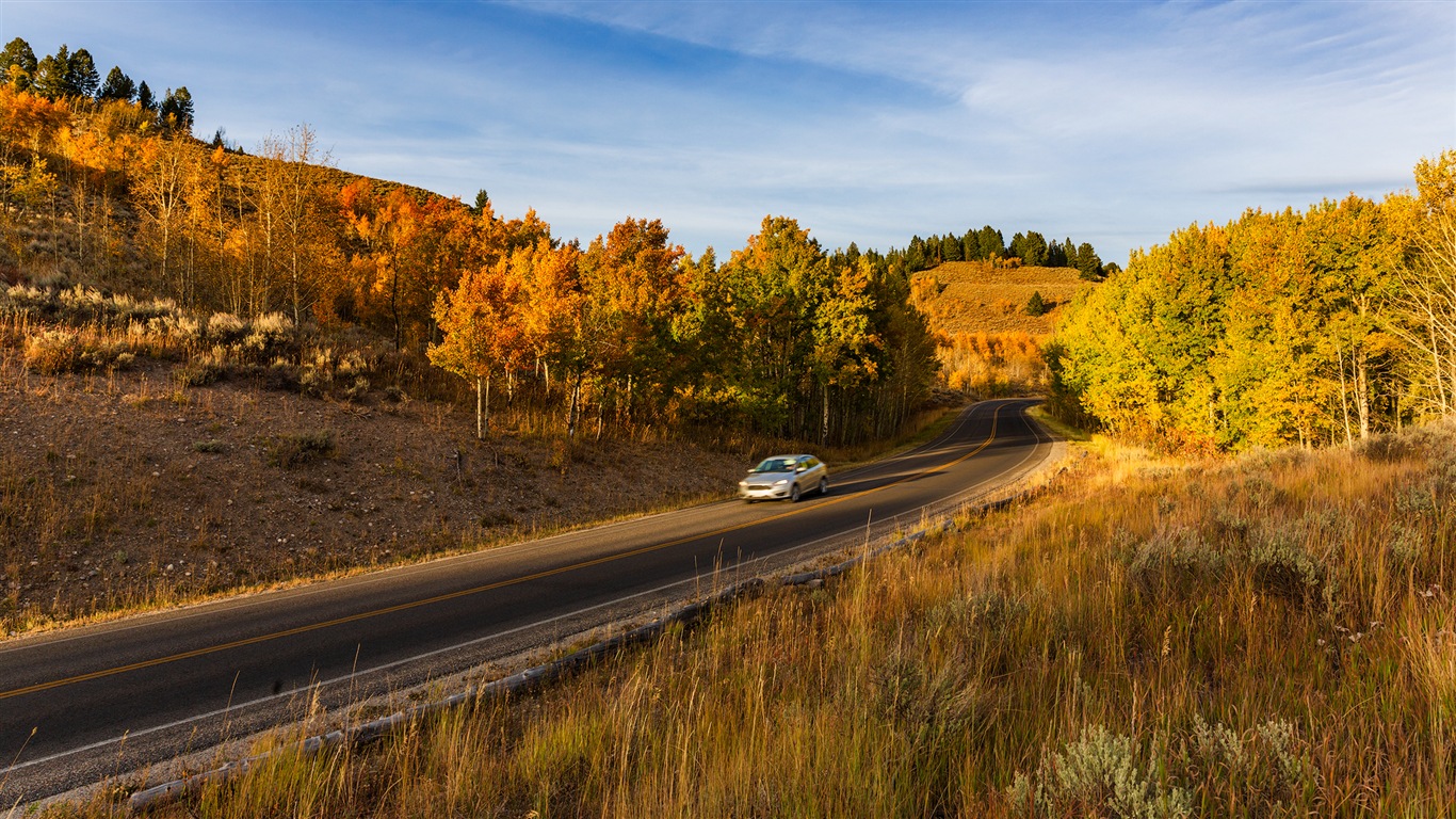 미국 그랜드 Teton 국립 공원 자연 풍경의 HD 월페이퍼 #10 - 1366x768
