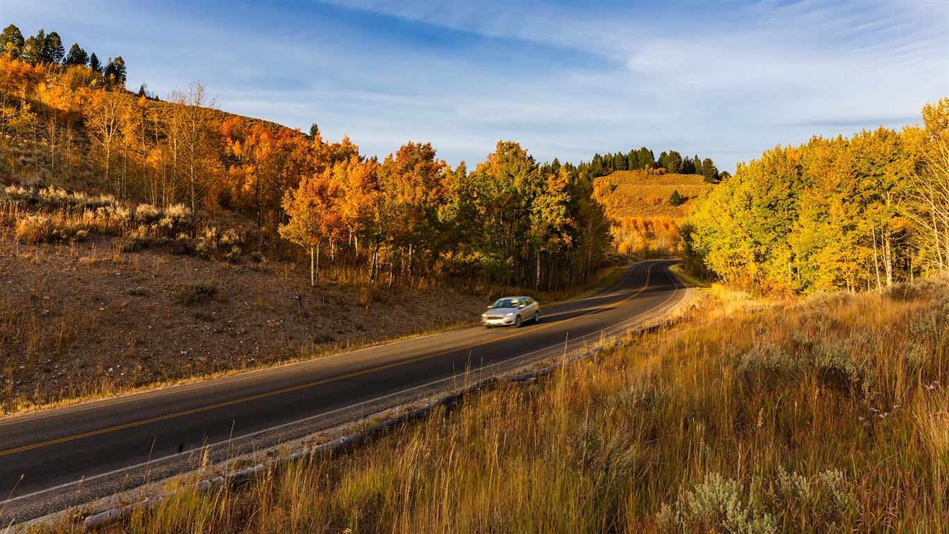 USA Grand Teton National Park nature landscape HD wallpapers #10 - 1366x768