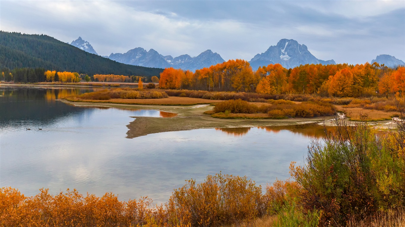 アメリカグランドティトン国立公園、自然の風景のHDの壁紙 #11 - 1366x768