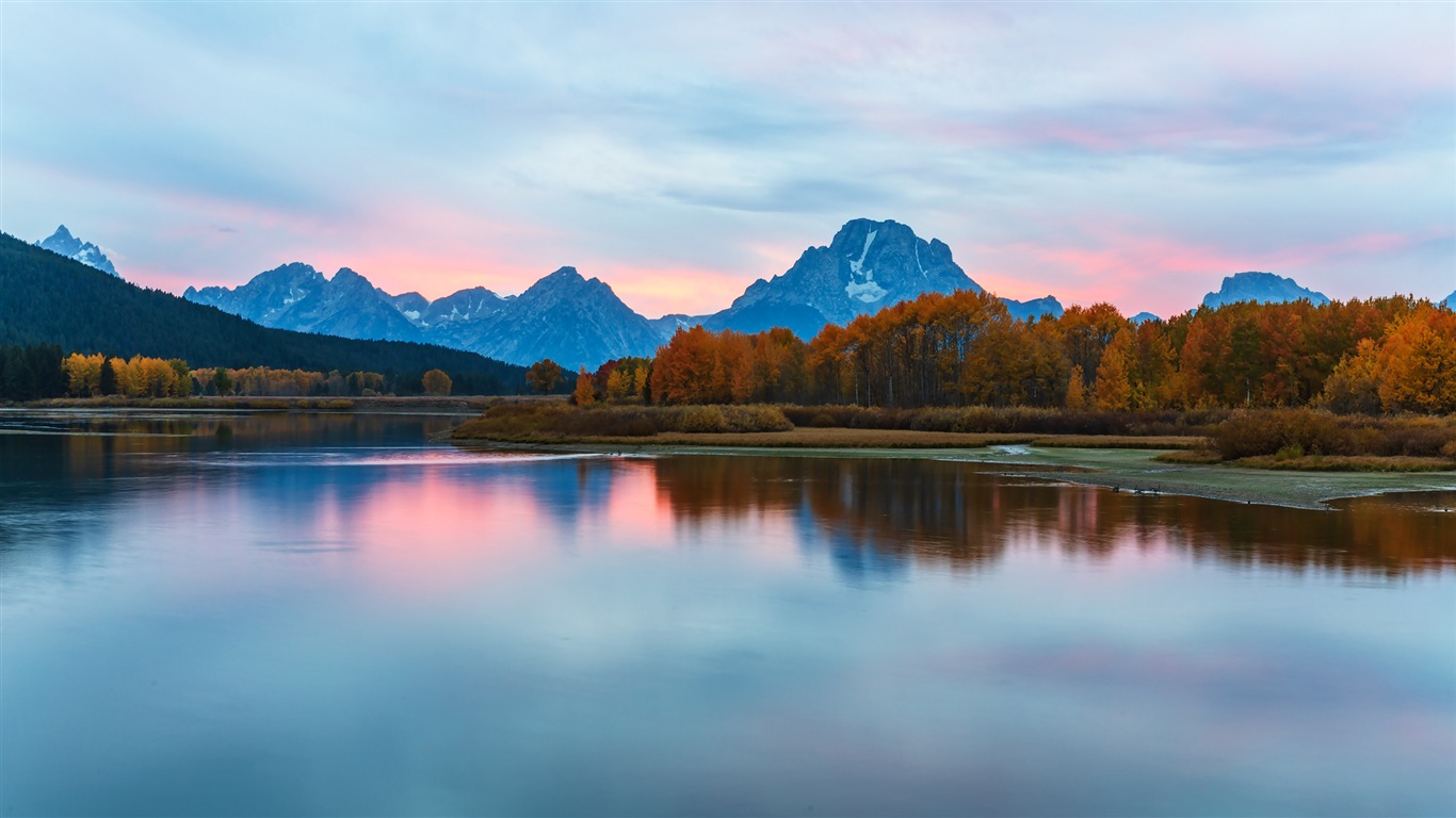 미국 그랜드 Teton 국립 공원 자연 풍경의 HD 월페이퍼 #13 - 1366x768