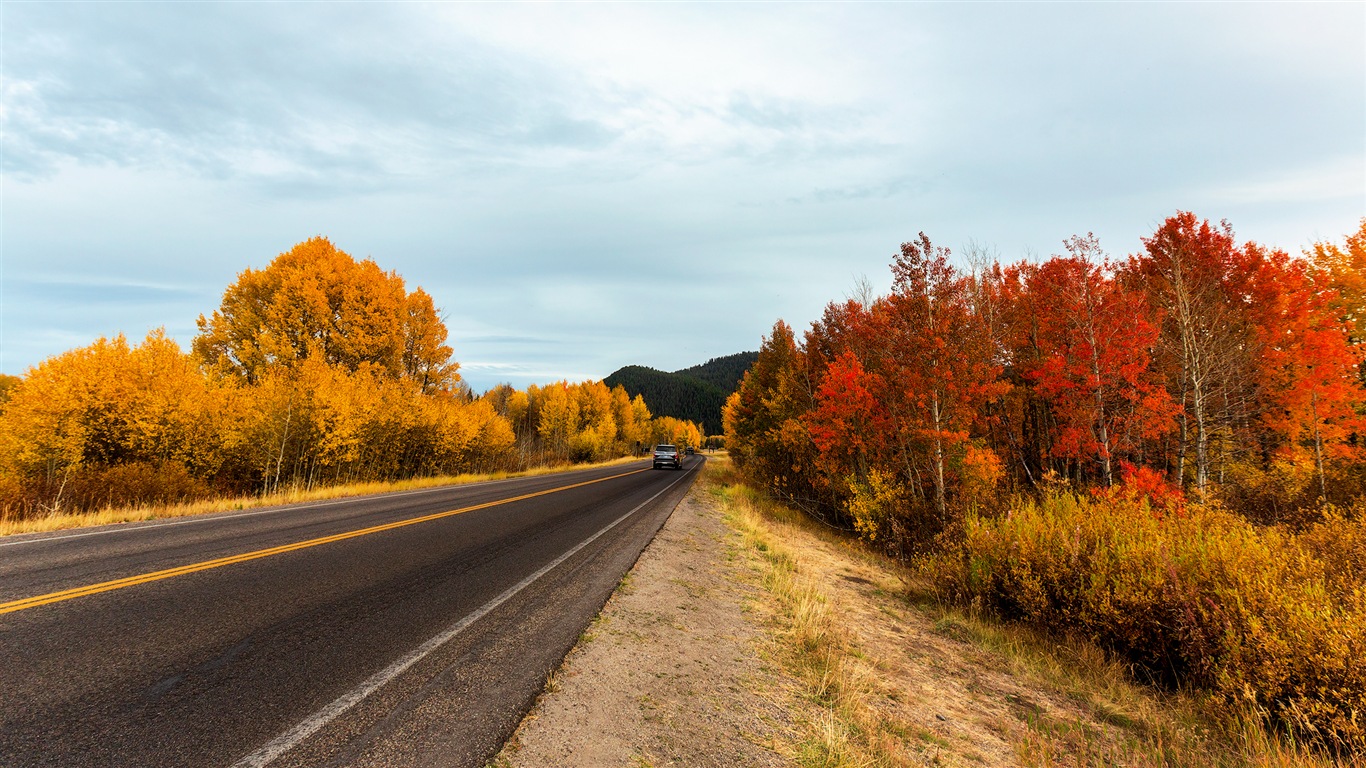 USA Grand Teton národní park přírodní krajiny HD tapety #16 - 1366x768