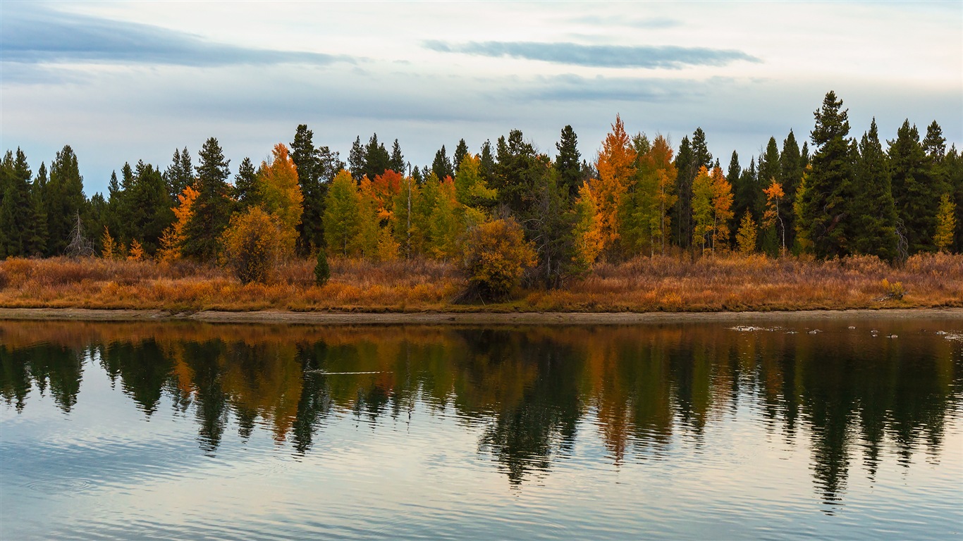 USA Grand Teton národní park přírodní krajiny HD tapety #18 - 1366x768