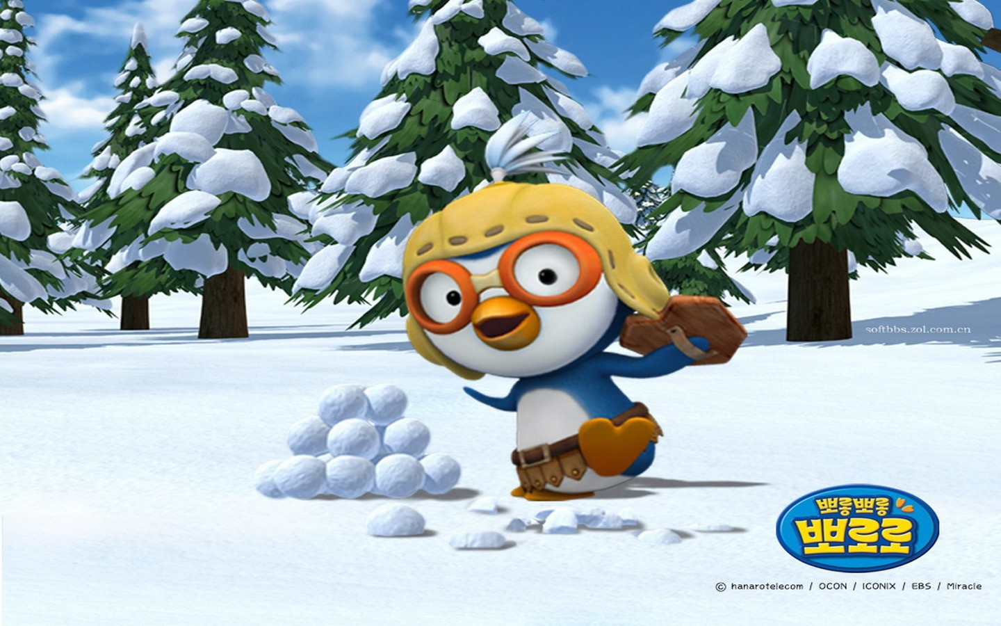 Pororo Kreslený Tapety #3 - 1440x900