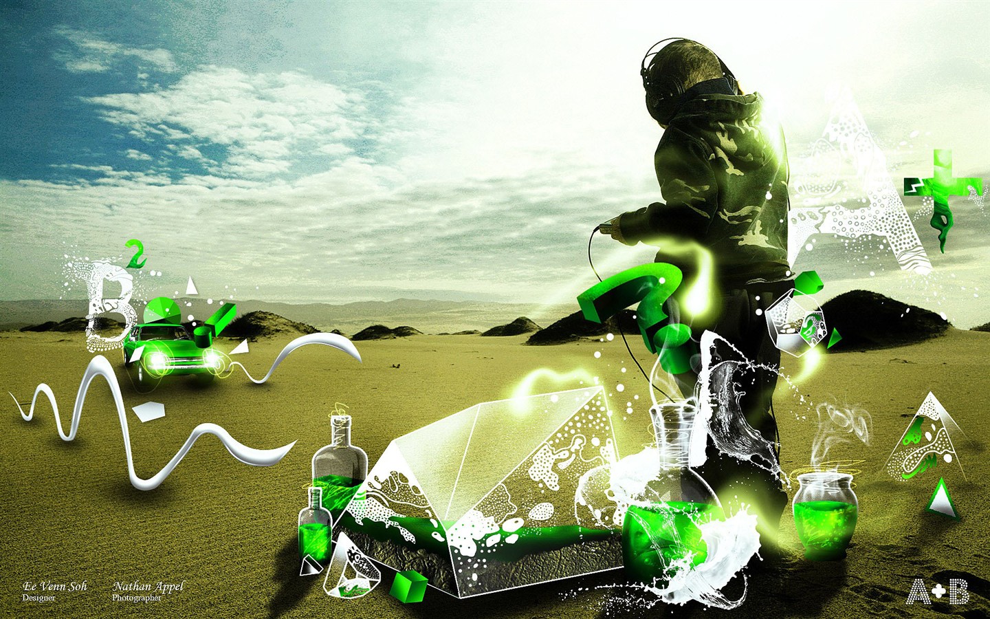 Creative synthesis of the visual wallpaper #10 - 1440x900
