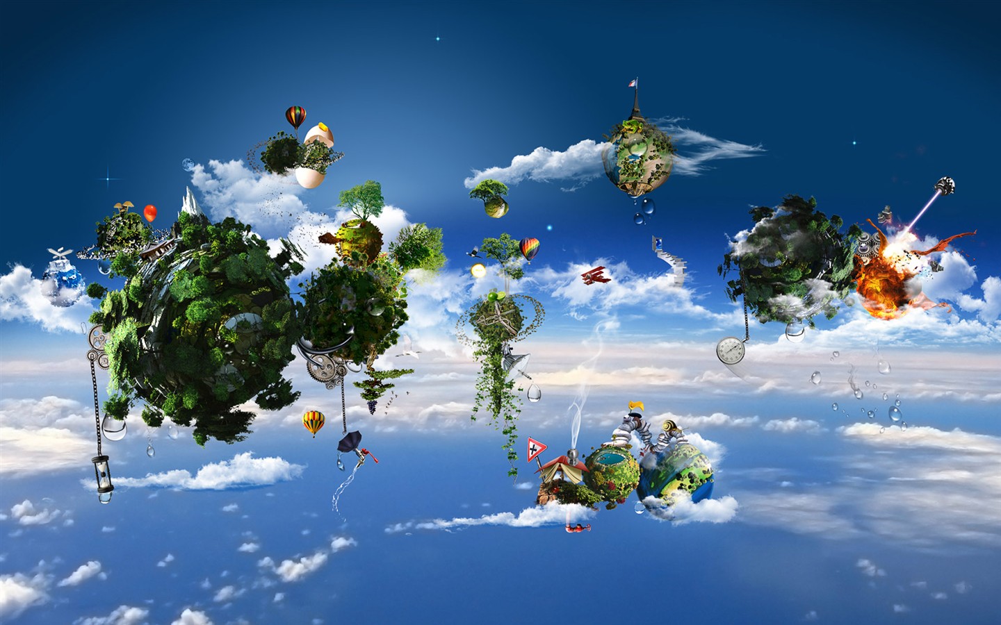 Creative synthesis of the visual wallpaper #39 - 1440x900