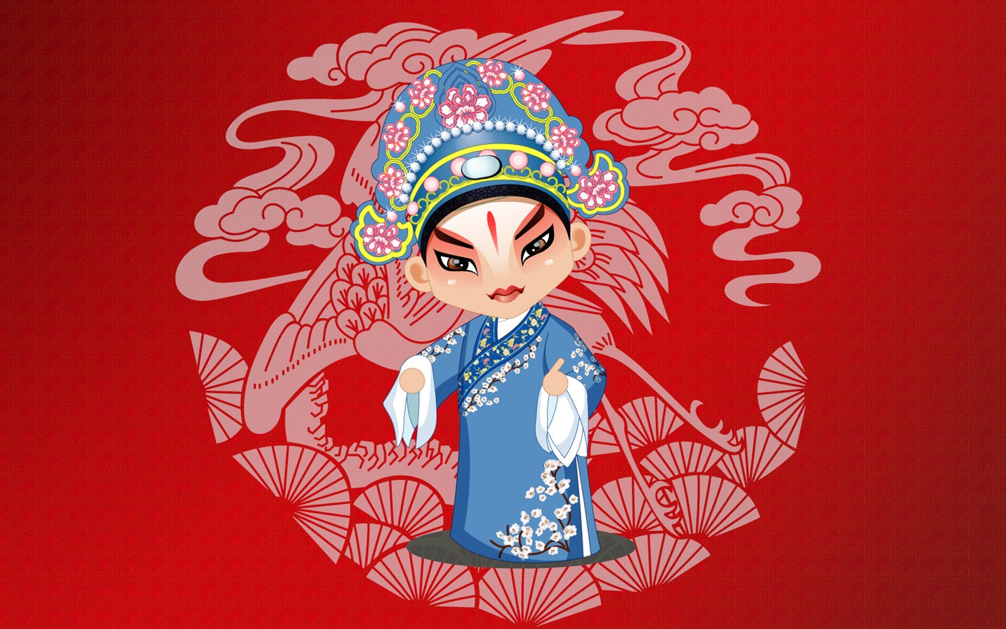 Q version of opera characters cute wallpaper #19 - 1440x900