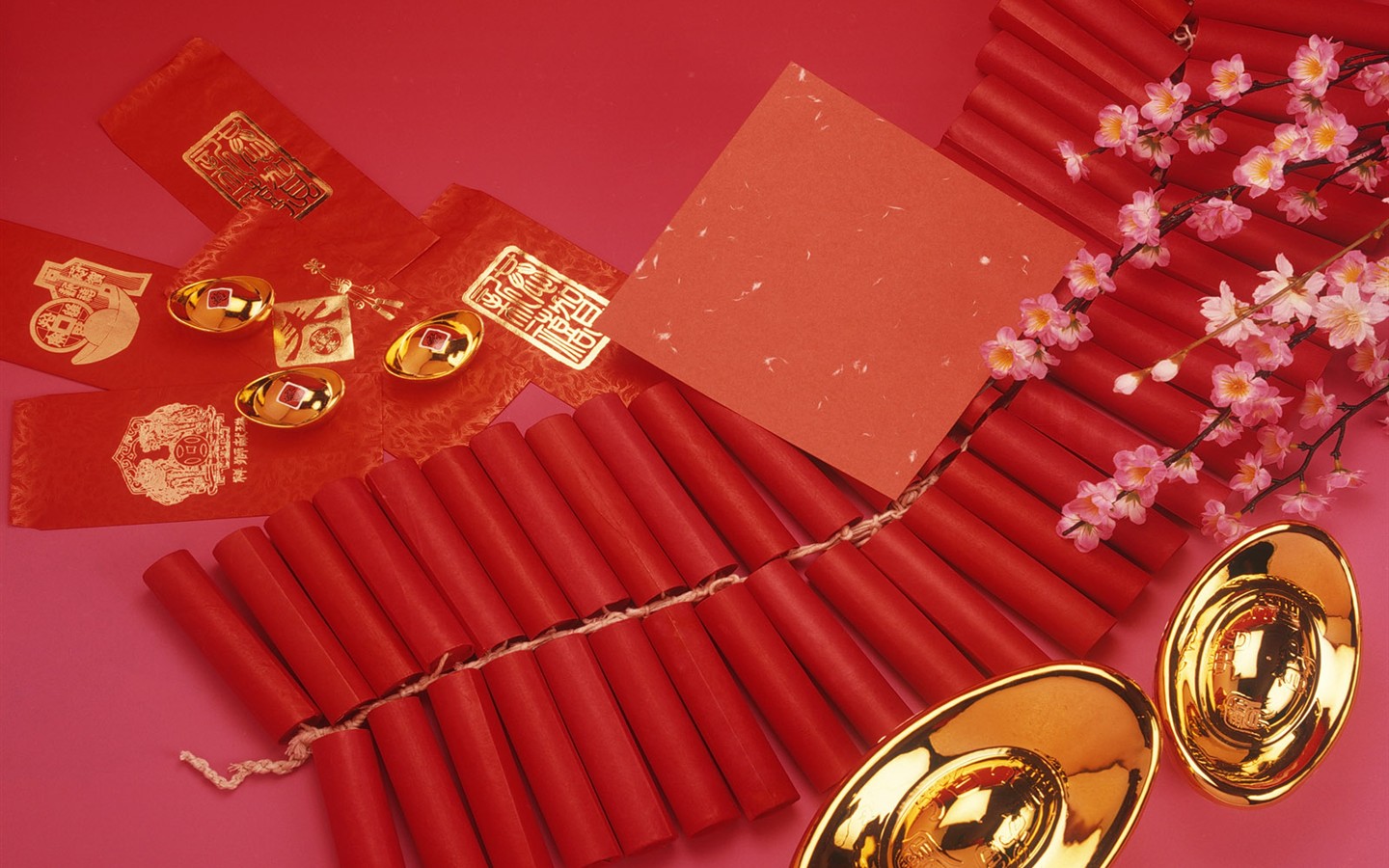 Čína Vítr slavnostní červená tapeta #54 - 1440x900