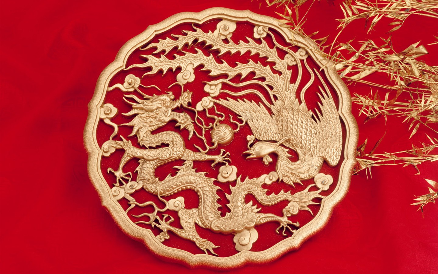 Čína Vítr slavnostní červená tapeta #59 - 1440x900