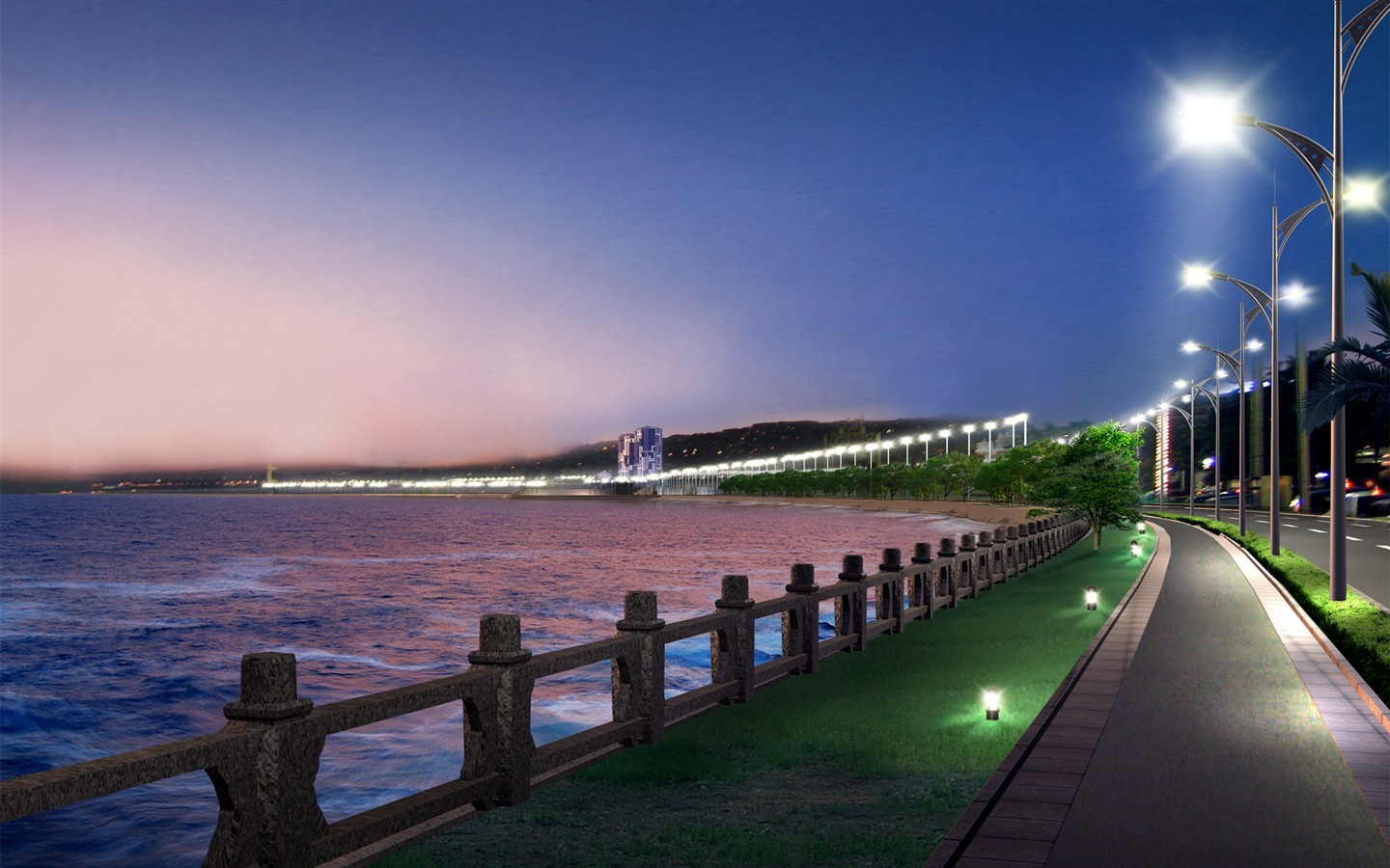 高清園林建築效果壁紙 #32 - 1440x900
