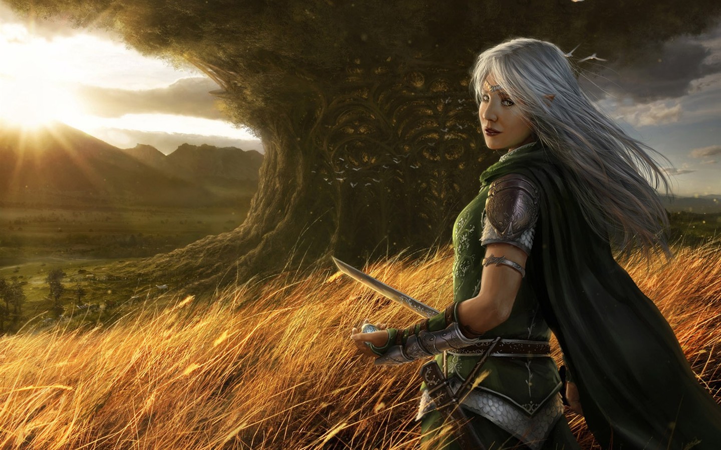 CG Illustration Fantasy Wallpaper Frauen #29 - 1440x900