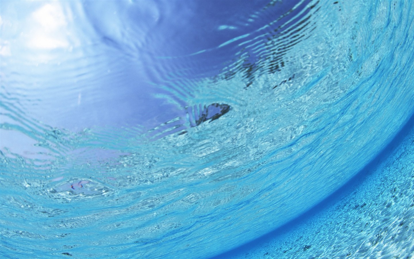 몰디브 물과 푸른 하늘 #17 - 1440x900