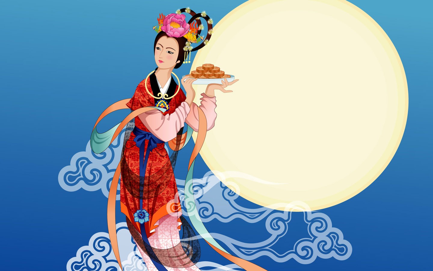 嫦娥奔月中秋節精美壁紙 #3 - 1440x900