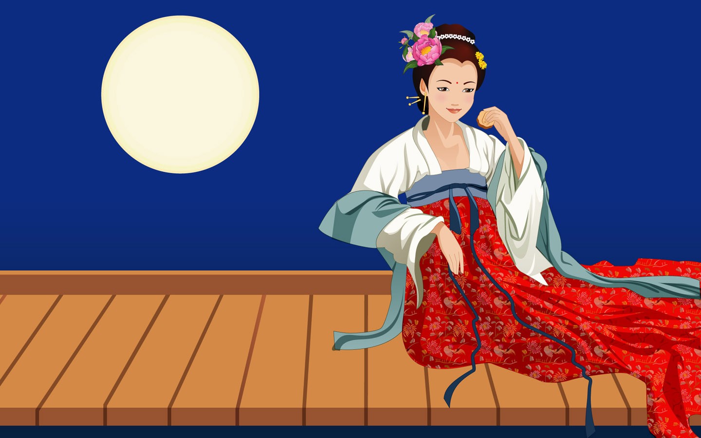 嫦娥奔月中秋節精美壁紙 #4 - 1440x900
