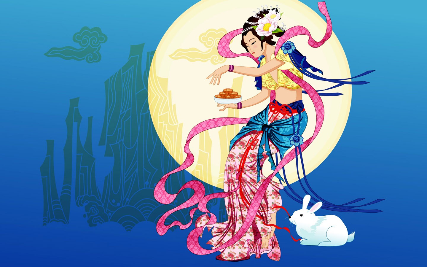 嫦娥奔月中秋節精美壁紙 #8 - 1440x900