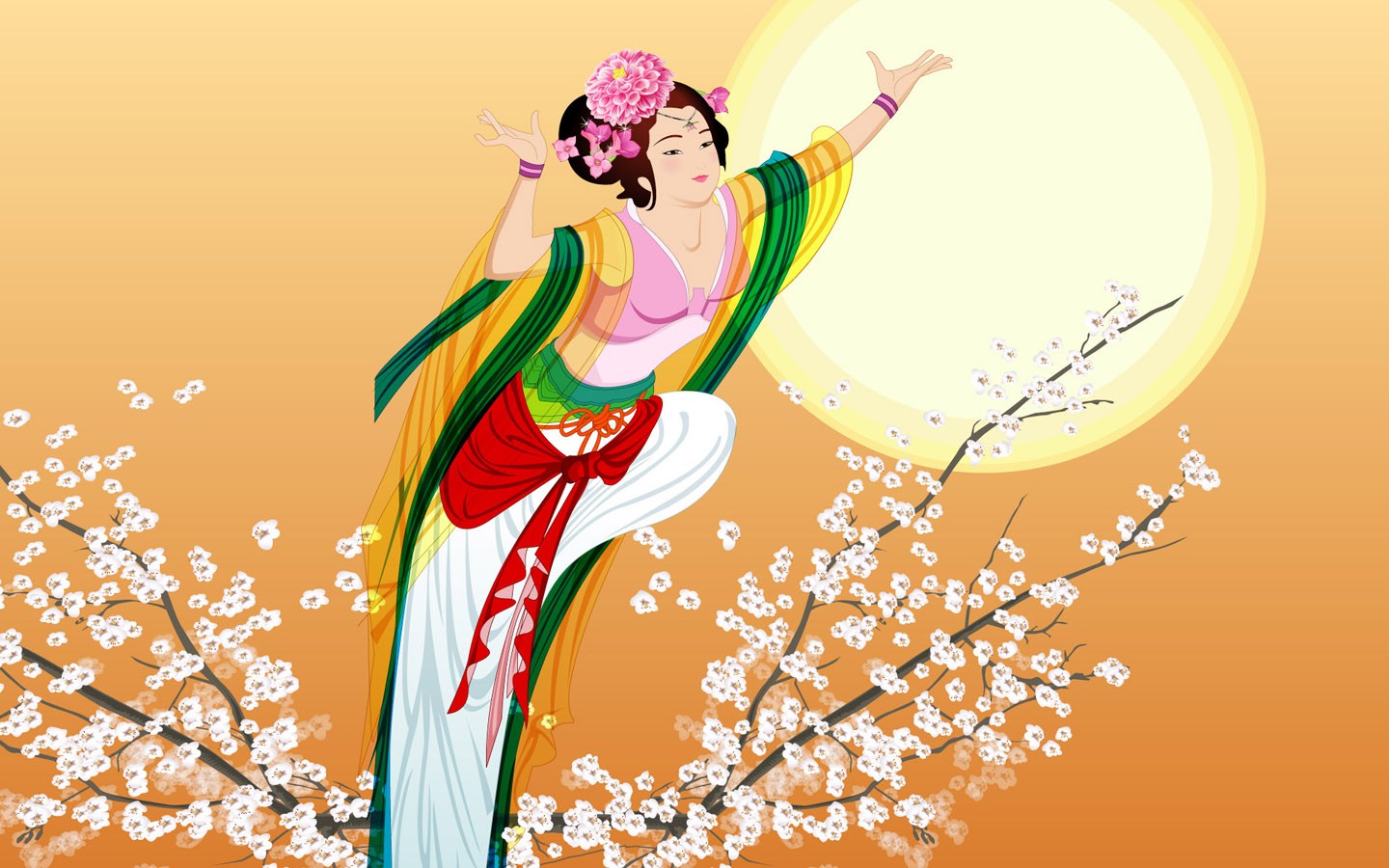 Střední-festival podzimu Měsíc krásnou tapetu #15 - 1440x900