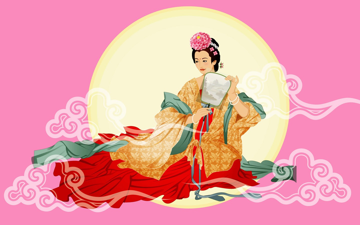 嫦娥奔月中秋節精美壁紙 #18 - 1440x900