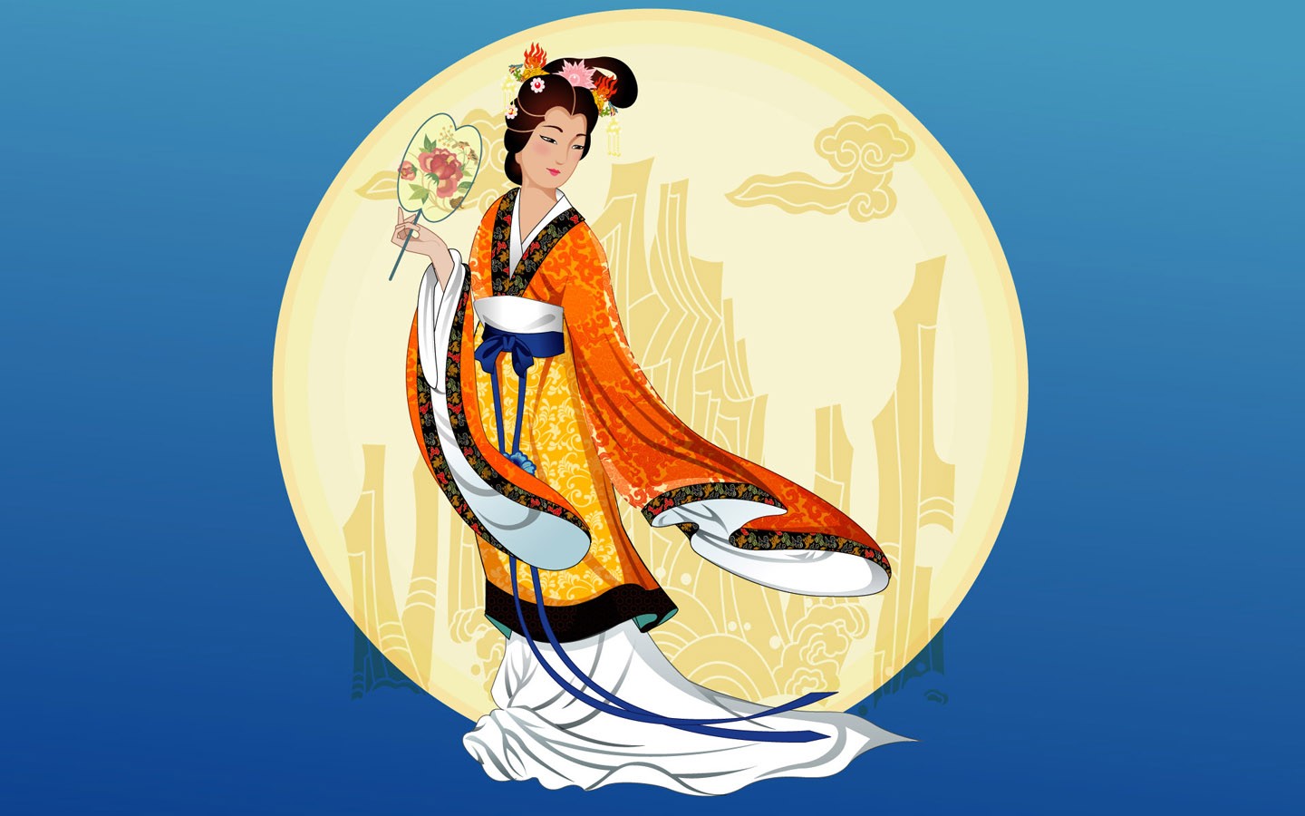 嫦娥奔月中秋節精美壁紙 #20 - 1440x900