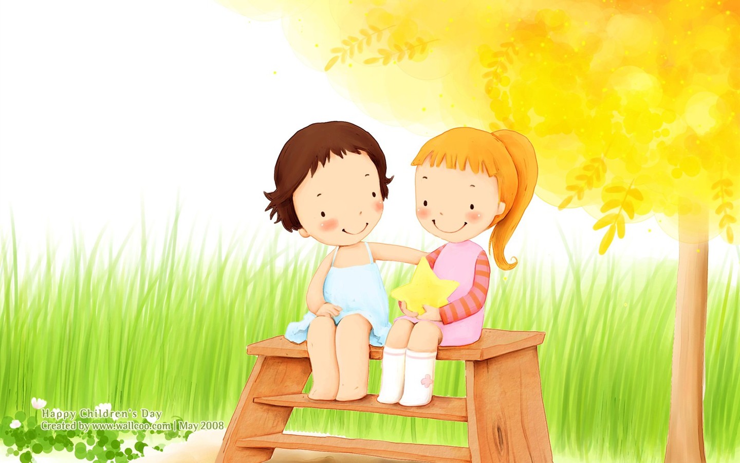 Lovely Children's Day wallpaper illustrator #16 - 1440x900