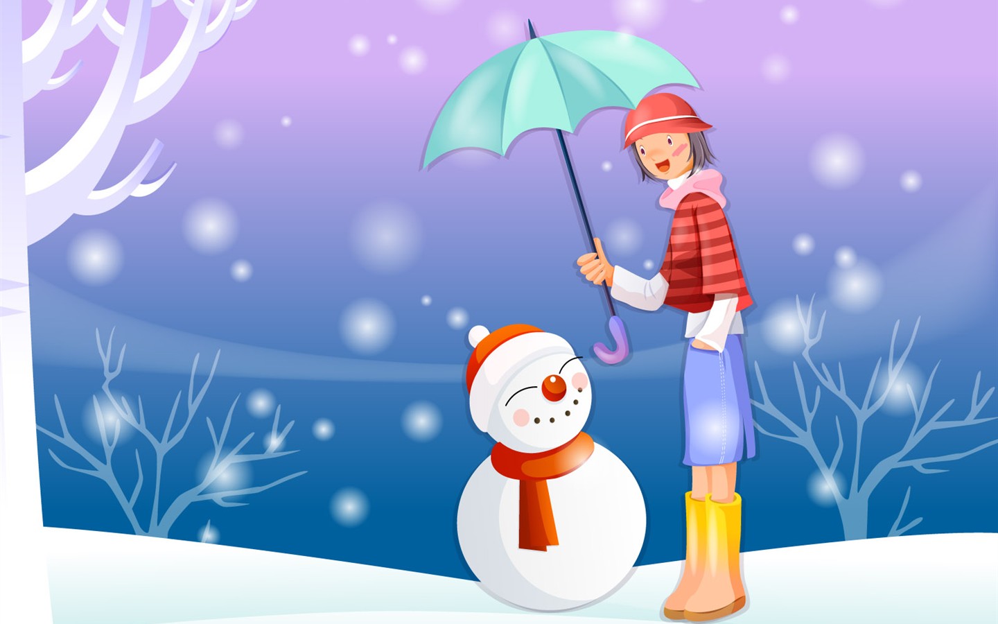 Christmas Winter Wallpaper chapter of Vector #40 - 1440x900