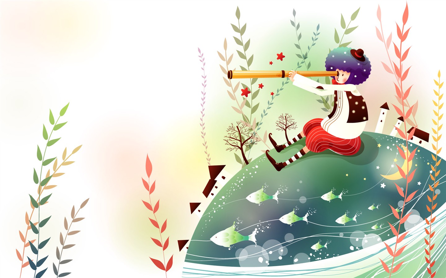 夢幻童話 卡通壁紙 #36 - 1440x900