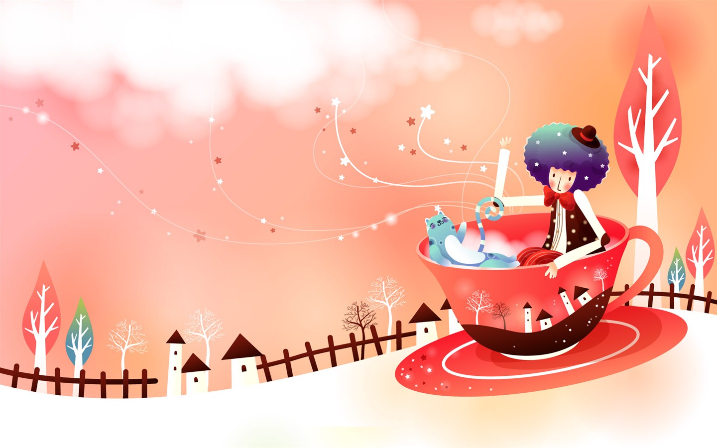 夢幻童話 卡通壁紙 #39 - 1440x900