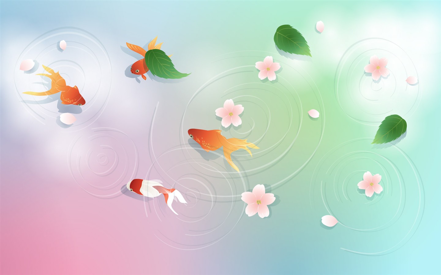 春天氣息矢量寬屏壁紙 #11 - 1440x900