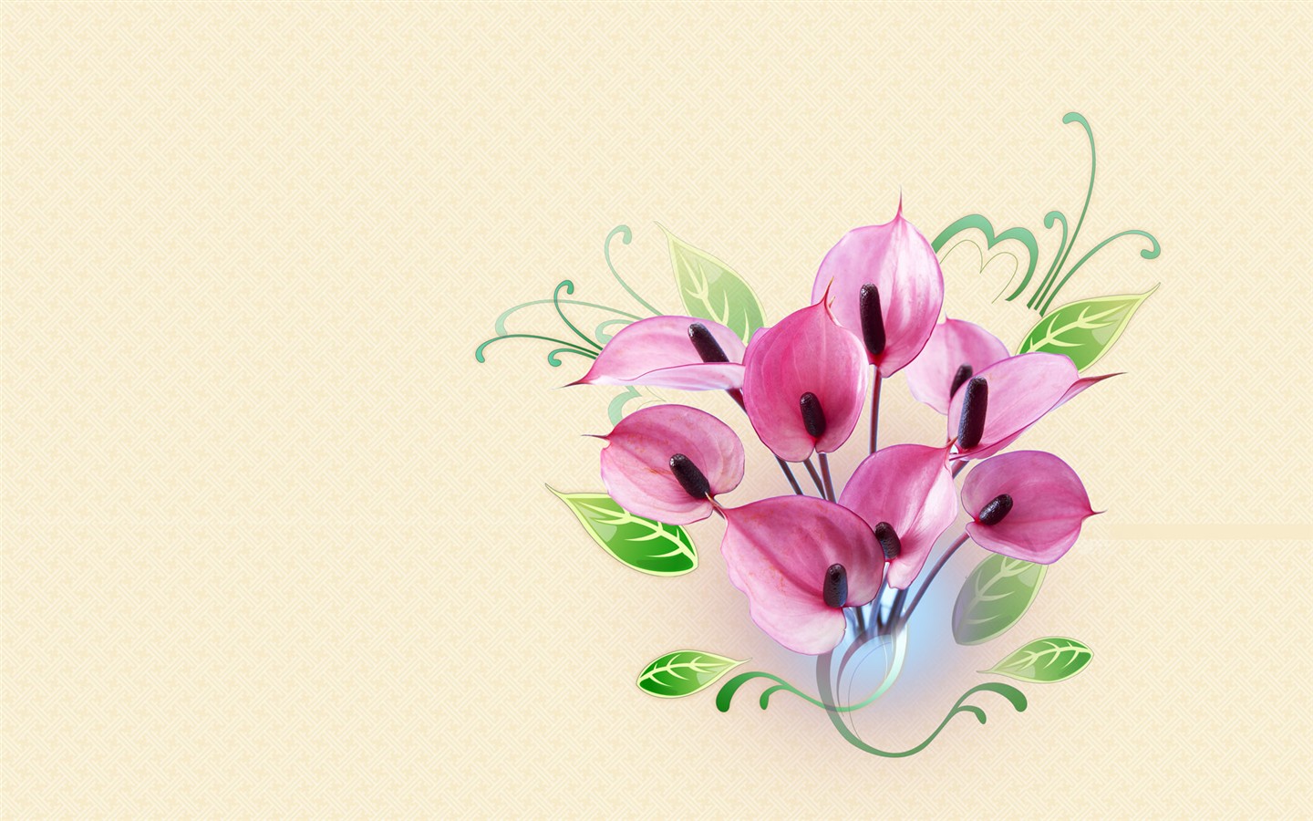 Synthèse de belles fleurs #15 - 1440x900