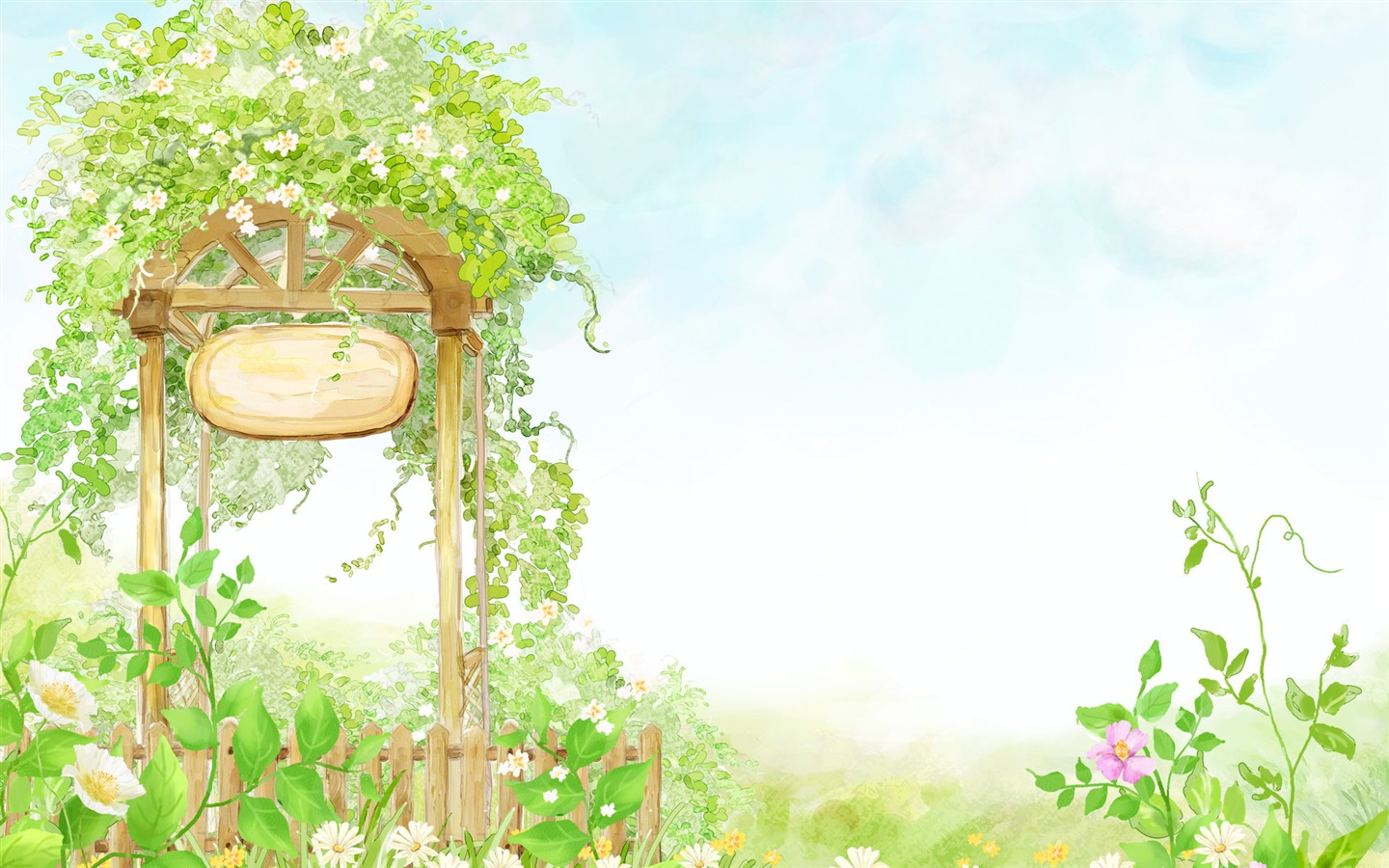 卡通夢幻風光壁紙 #38 - 1440x900