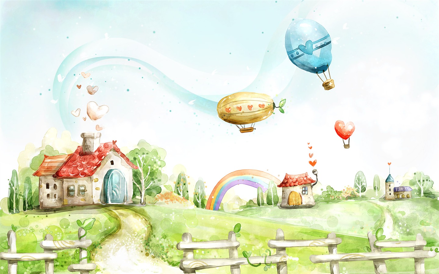 卡通夢幻風光壁紙 #30 - 1440x900