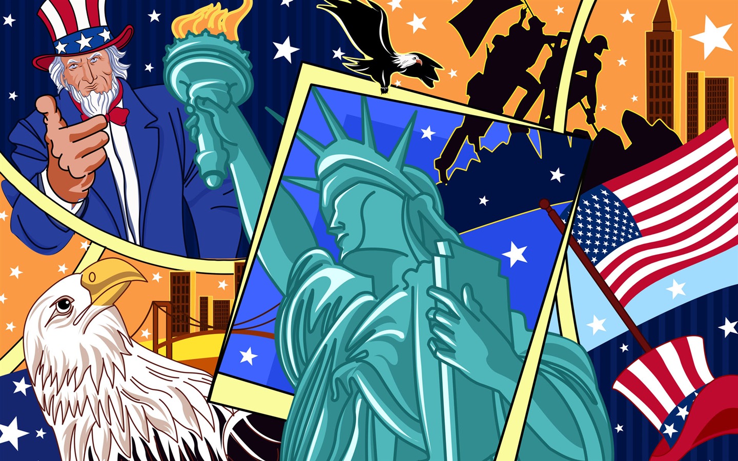 美国独立日主题壁纸7 - 1440x900