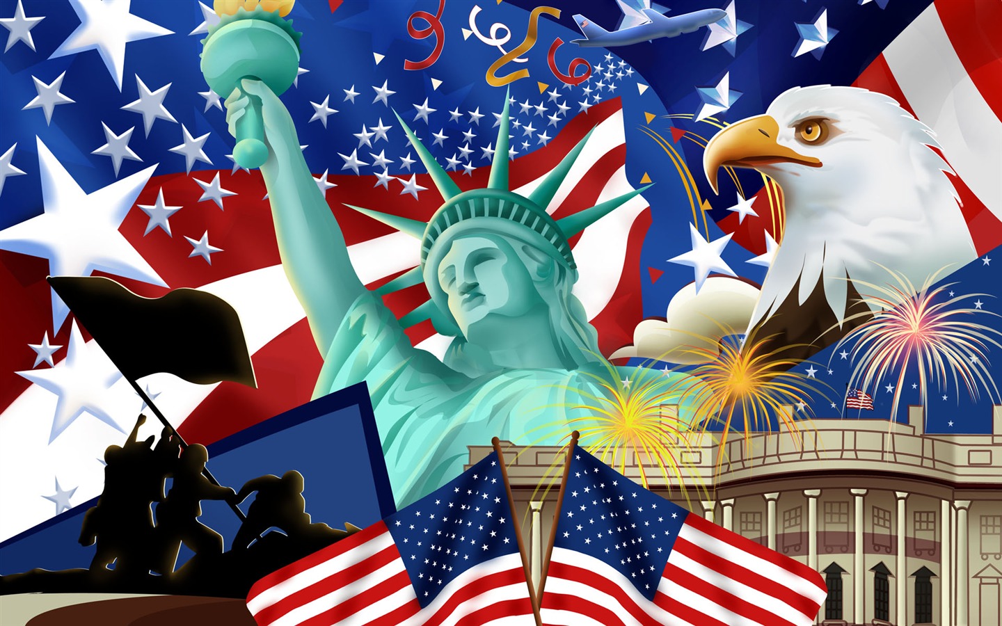 U. S. Independence Day Thema Tapete #14 - 1440x900