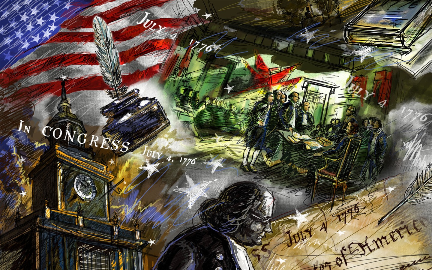 美国独立日主题壁纸24 - 1440x900