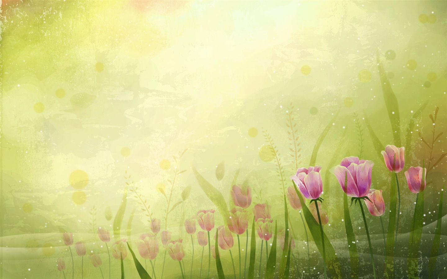 炫彩花卉合成壁紙 #3 - 1440x900