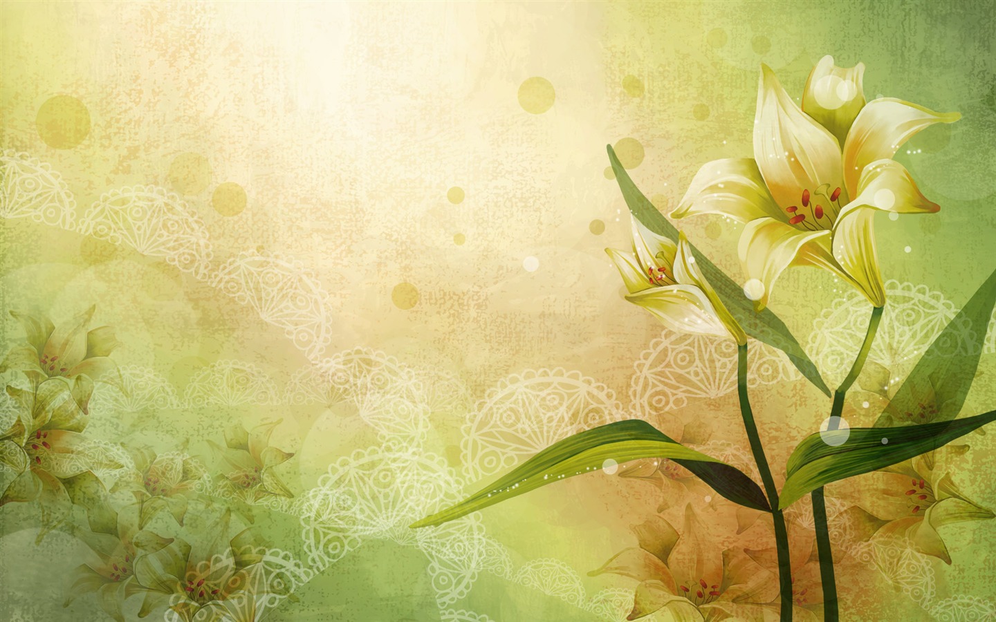 Fondo de pantalla de colores sintéticos Flor #26 - 1440x900