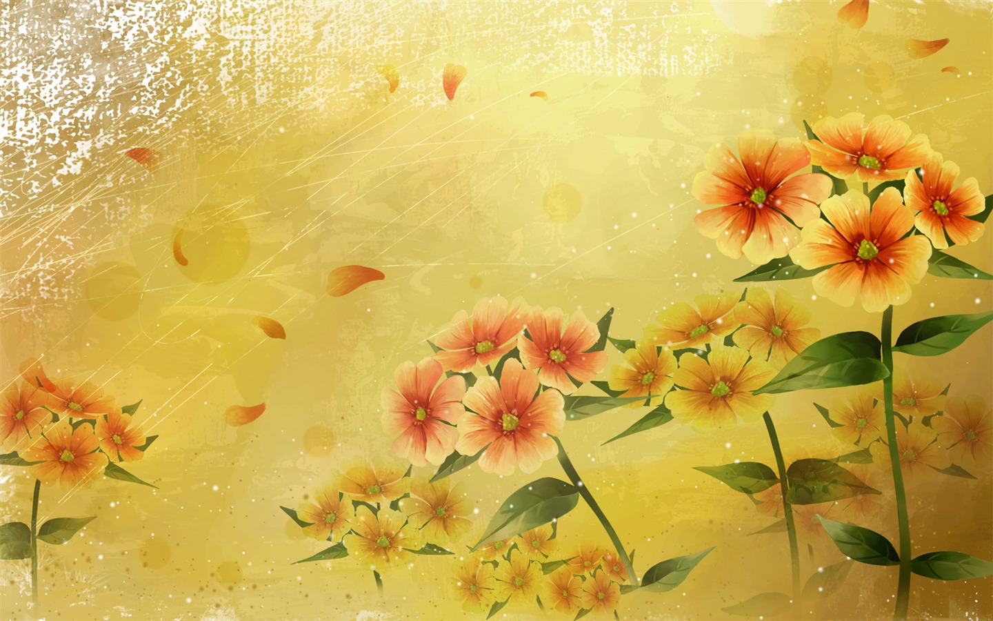 Syntetické Wallpaper barevné květiny #33 - 1440x900